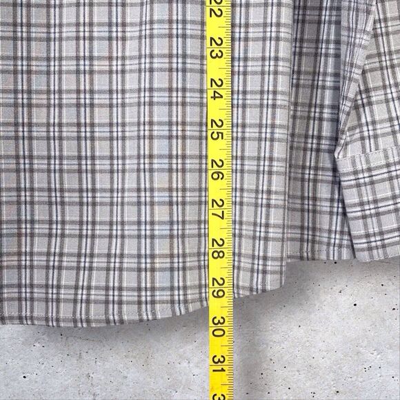 Mizzen + Main Performance Classic Button Shirt Mens XXL Gray Plaid - Picture 7 of 11